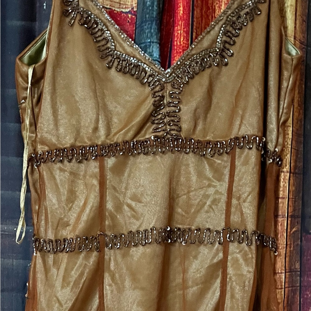 Brown Fairycore Beaded Cami - Picture 2 of 6